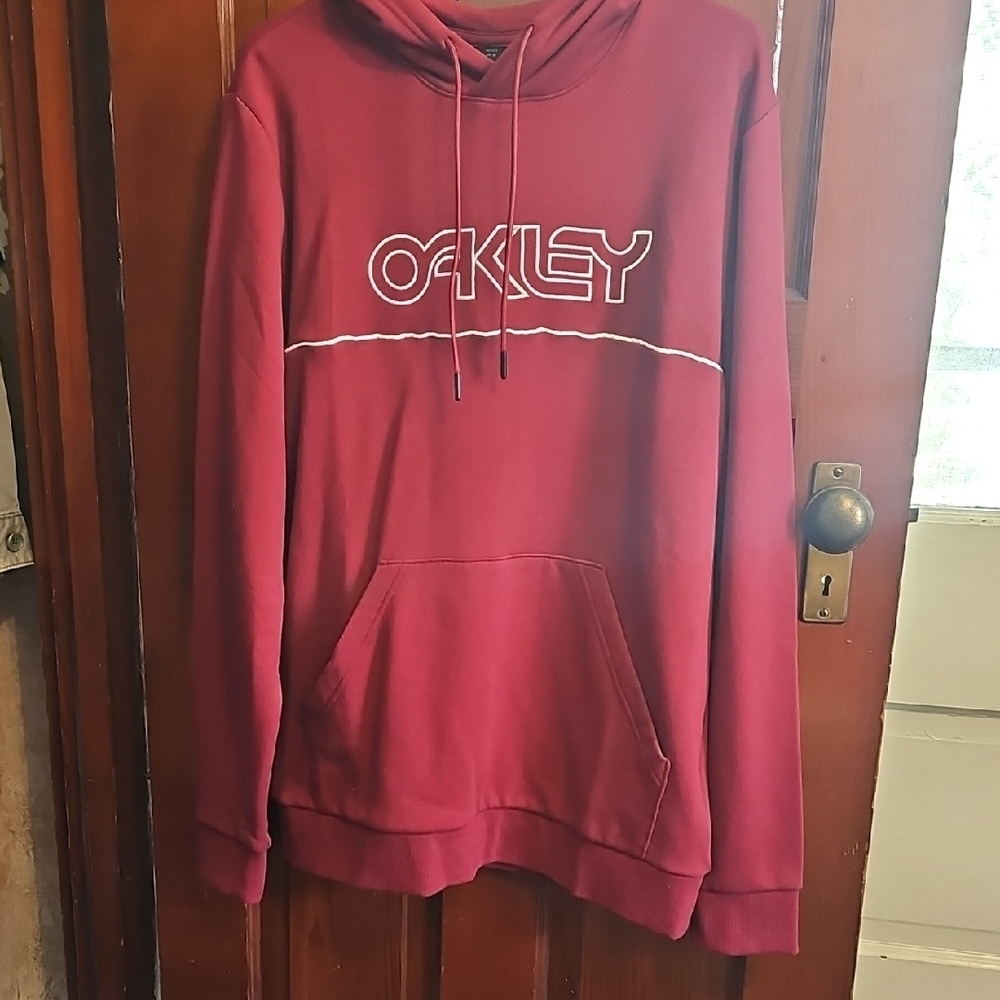 Oakley Men's Red Hoodie with Logo